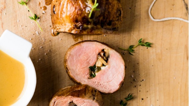 Filets de porc aux champignons et au fromage